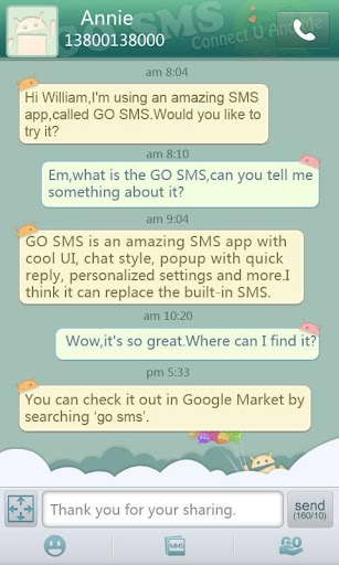 GO SMS Pro Paradise Theme