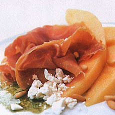 Cantaloupe and Prosciutto with Basil Oil
