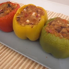 Turkey Stuffed Green Bell Peppers