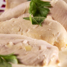 Champagne Poached Chicken with Grape Salad