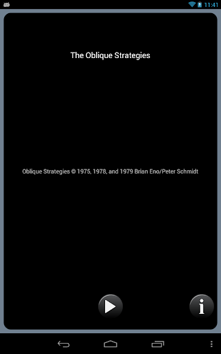 The Oblique Strategies