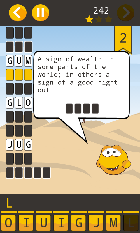 Android application Guess The Words screenshort