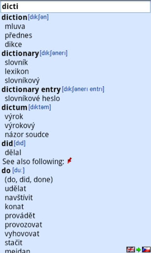 LIVE Dictionary Czech demo