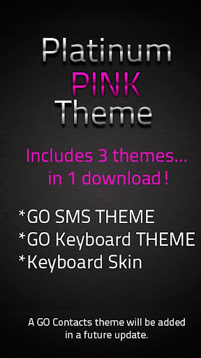 GO SMS Pink Platinum Theme