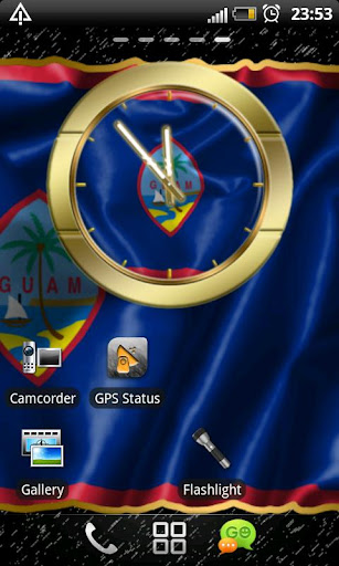 Guam flag clocks