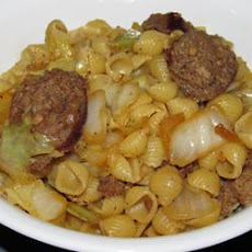 Cabbage and Smoked Sausage Pasta