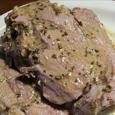 Leg of Lamb With Mustard Sauce