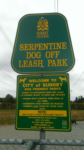 Serpentine Dog Park Sign