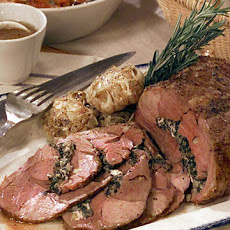 Leg of Lamb with Greens