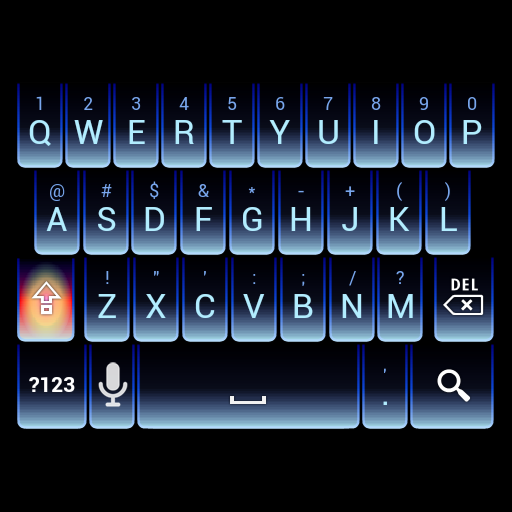 Blue Neon Keyboard Skin LOGO-APP點子