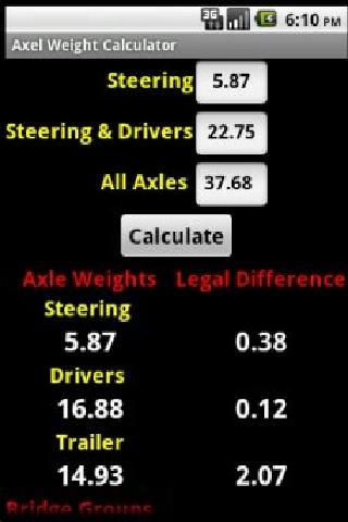 Axle Weight Calculator