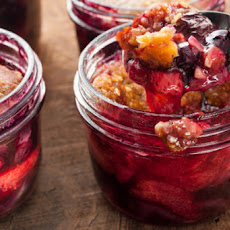 Strawberry-Blueberry Crisp Baked in a Jar Recipe