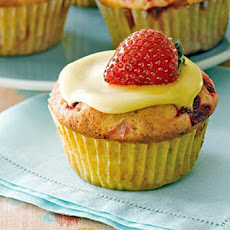 Orange-Glazed Strawberry Cupcakes