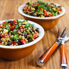 Southwestern Quinoa Salad with Black Beans, Red Bell Pepper, and Cilantro
