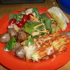 Ricotta and Spinach Stuffed Manicotti