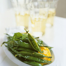 Lemony Green Peas in a Pod