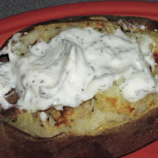 Stuffed Baked Potatoes with Horseradish Cream