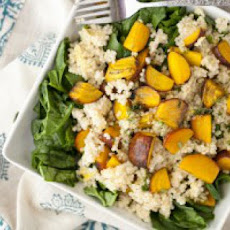 Roasted Beet and Millet Spinach Salad