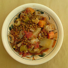 Wine-stewed Puy Lentils