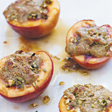 Baked Nectarines with Pistachios