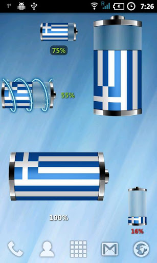 Greece: Flag Battery Widget