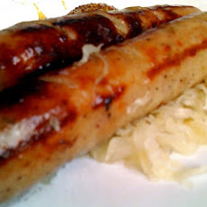 Beer Brats With Cabbage Kraut