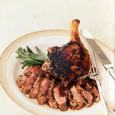 Herb-Rubbed Duck with Tart Cherry and Sage Sauce