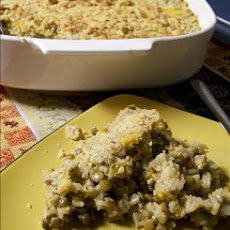 Easy Cheesy Lentil & Rice Casserole
