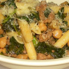 Penne with Sausage, Beans and Broccoli Rabe (Rapini)