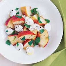 Peach, Mozzarella, and Basil Salad
