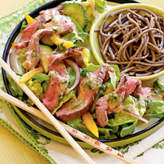 Ginger Beef Salad with Miso Vinaigrette