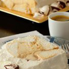 Coconut Yule Log with Meringue Mushrooms
