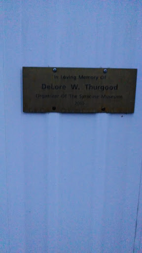 SM DeLore W Thurgood Memorial Plaque
