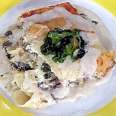 Spinach, Mushroom, and Four Cheese Lasagna