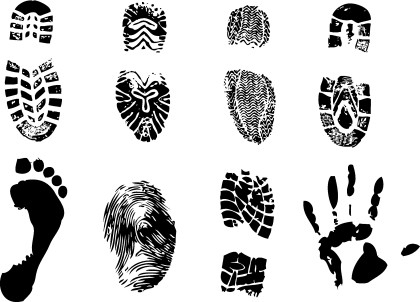 footprints Vectorial footprints...one fingerprint and one handprint!