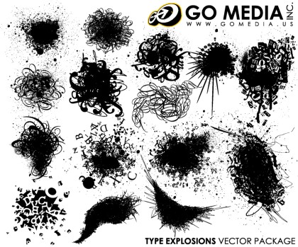 Type explosion vectors by GoMedia