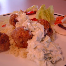 Lamb Meatballs With Cucumber Mint Yogurt and Couscous
