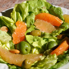 Butter Lettuce, Pomelo and Cara Cara Salad with Olives and Citrus Vinaigrette