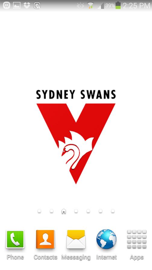 Android application Sydney Swans Spinning Logo screenshort