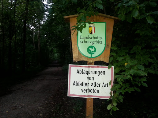 Eingang Natur Schutz Gebiet Regau