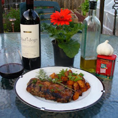 Grilled Porterhouse Steak With Paprika-Parmesan Butter