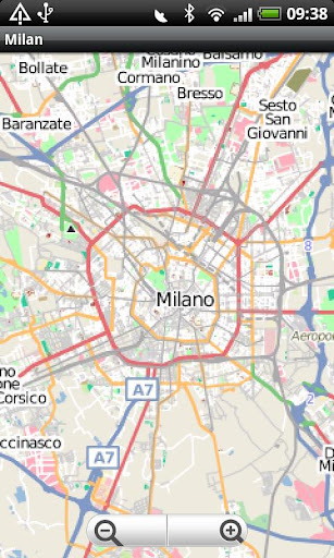 Milan Street Map
