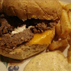Crock Pot (Slow Cooker) French Dip Roast Beef Sandwiches
