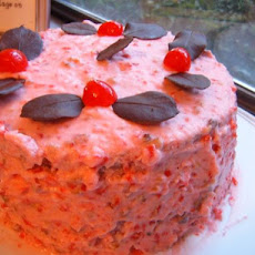 Pink Cherry Coconut Cake