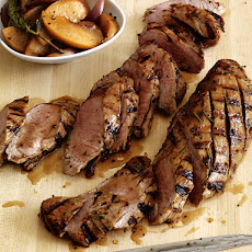 Rosemary-Mustard Pork With Peaches