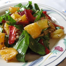 Salad Greens With Oranges, Strawberries and Vanilla Vinaigrette
