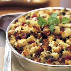 Bread Dressing with Dried Apricots, Pistachios, and Mint