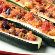 Olive, Tomato, and Millet–Stuffed Zucchini Recipe