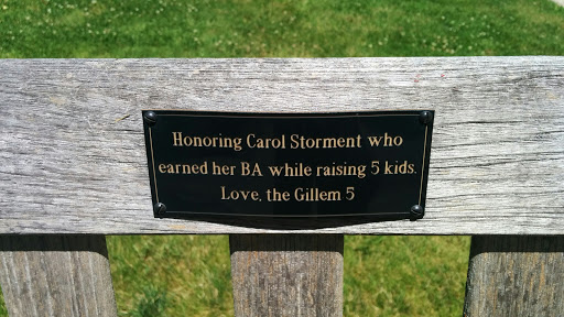 Carol Storment Honor Bench Plaque
