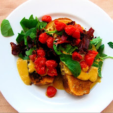 Welsh Rarebit with Prosciutto, Tomatoes, and Spinach